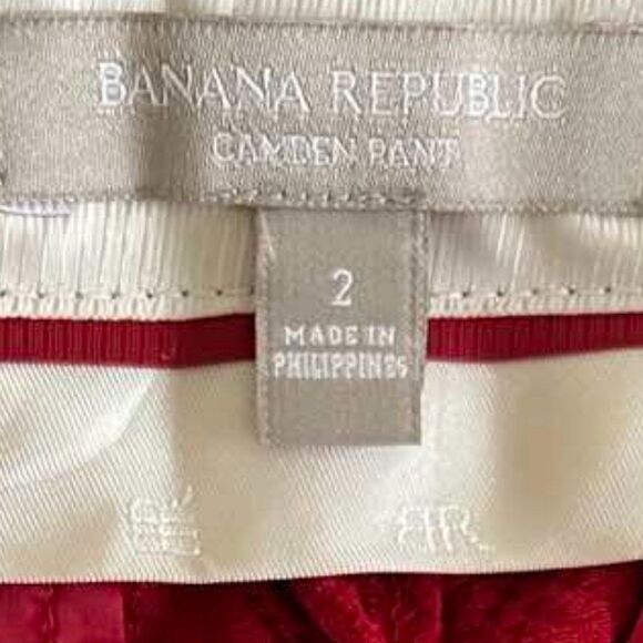 Banana Republic Camden, trousers in red fabric with texture size 2 - Picture 7 of 12